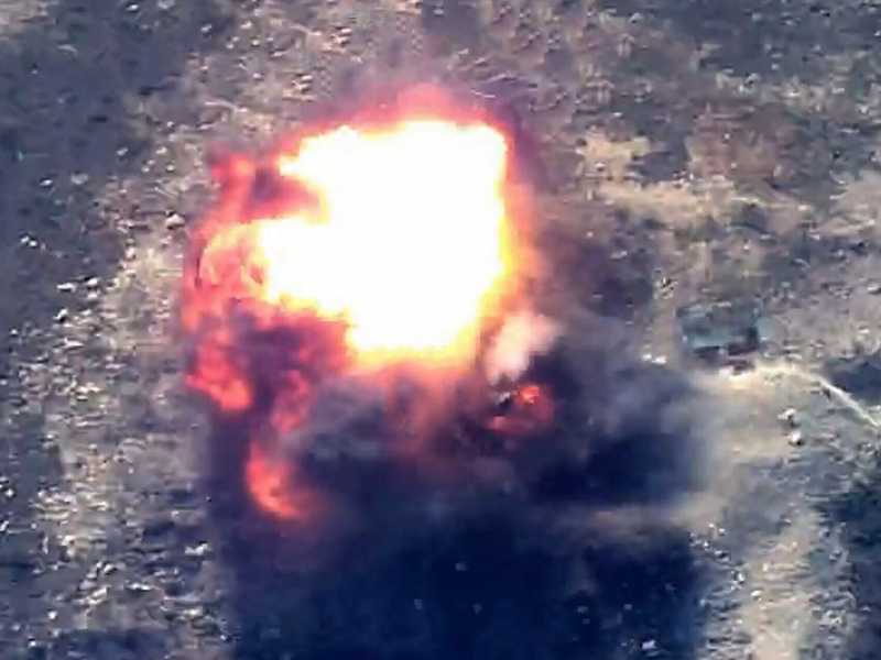 &nbsp;Una foto delle operazioni militari in corso e diffusa dalle forze armate azere (foto LaPresse)