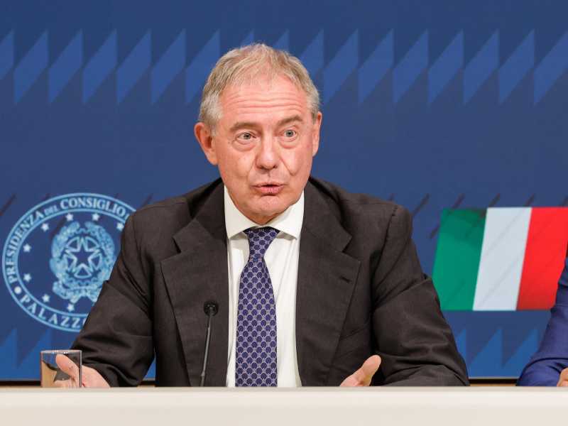 Il ministro per le imprese e Made in Italy  Adolfo Urso (Ansa)<br />