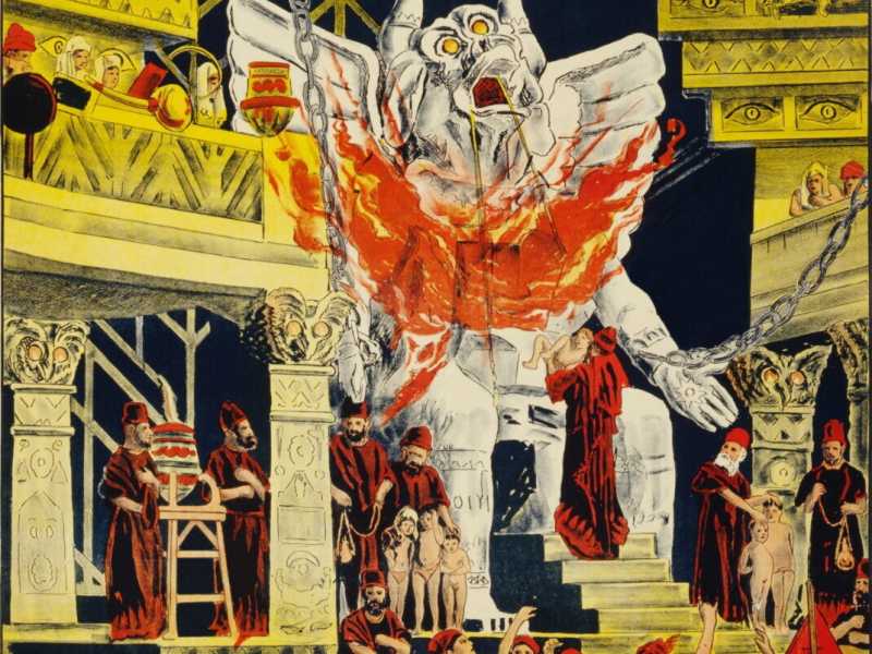 L’illustrazione del poster di “Cabiria”, film muto di Giovanni Pastrone del 1914 con le didascalie di Gabriele D’Annunzio (Wikipedia) 