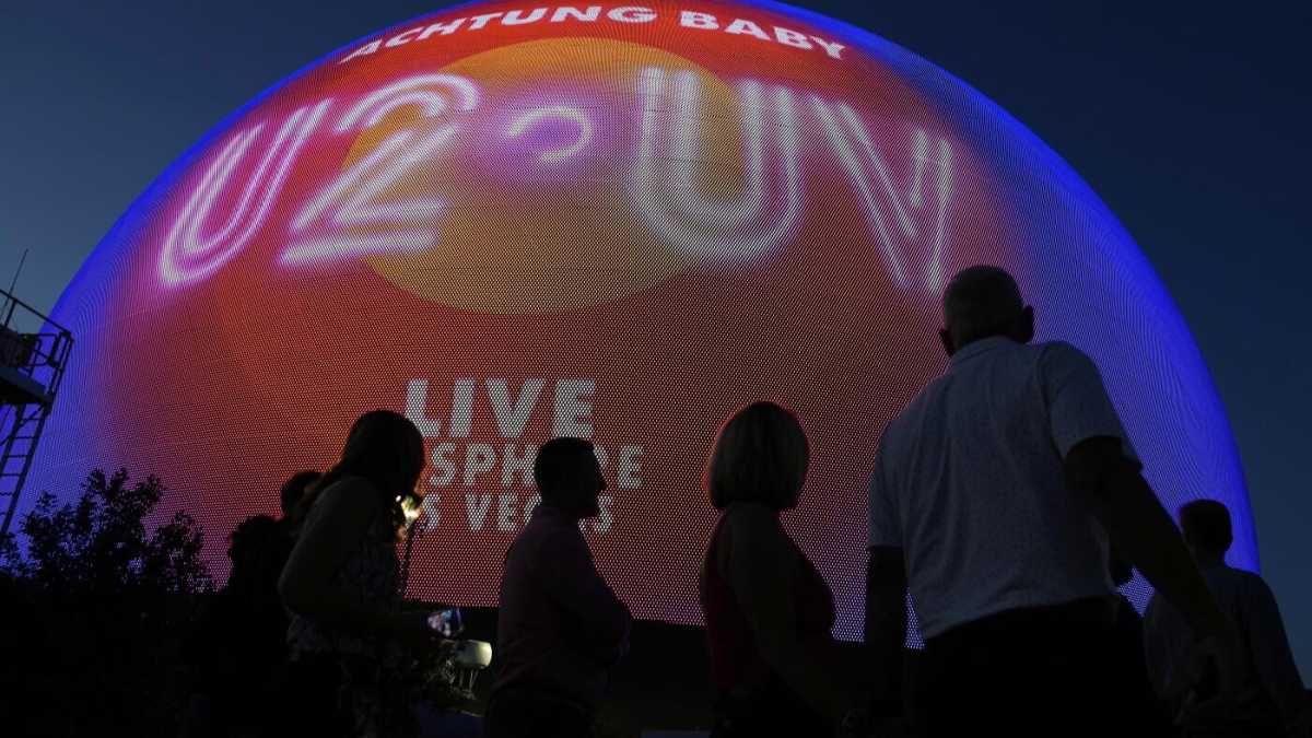 Immagine di Lo Sphere di Las Vegas batte anche gli U2