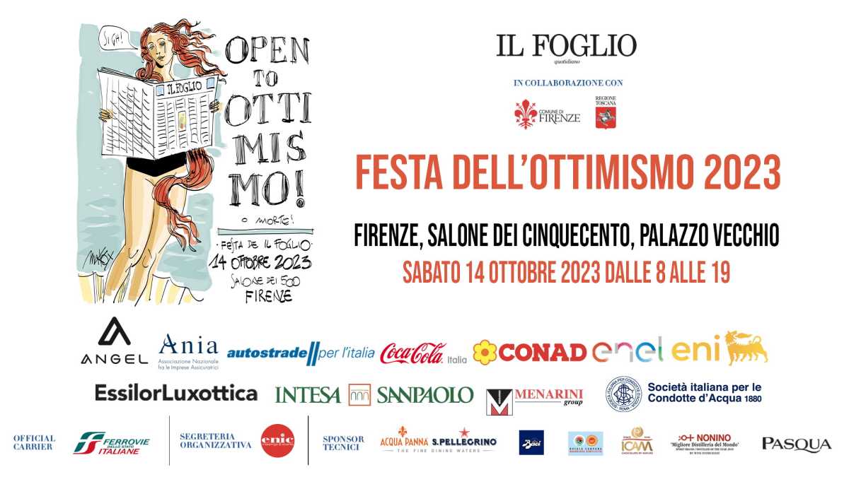 Immagine di Festa dell'Ottimismo 2023, il Foglio torna a Firenze