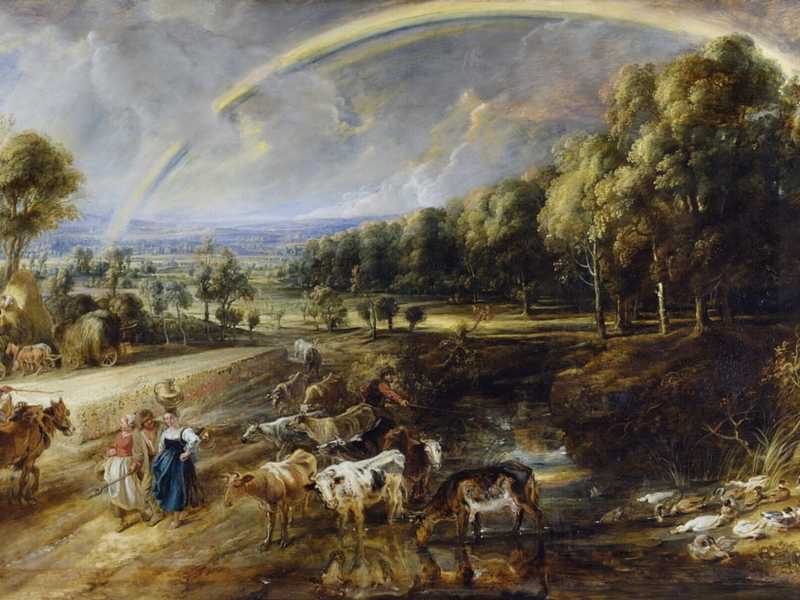 P. P. Rubens, "Paesaggio con arcobaleno", 1636 (Wikipedia)