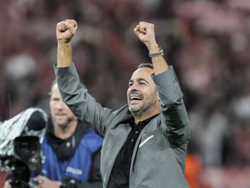 L'allenatore del Braga Artur Jorge (foto Ap, via LaPresse)