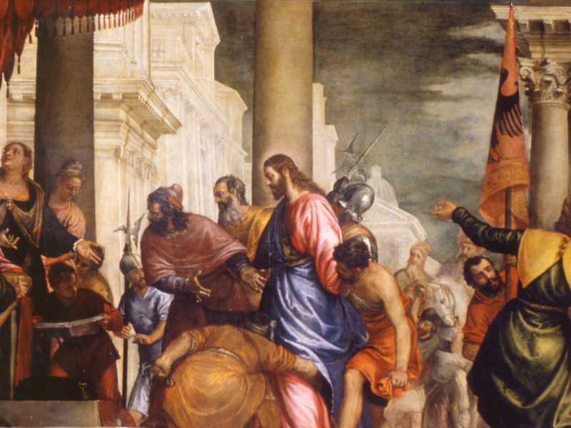Cristo davanti a Pilato, Benedetto Caliari (attribuito), 1578-1580 <br />