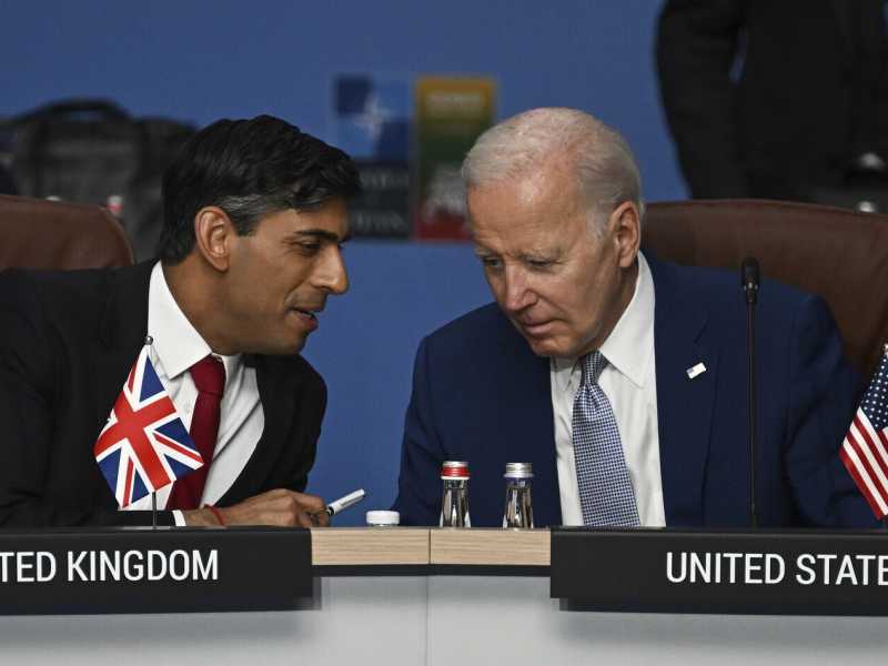 Rishi Sunak e Joe Biden (LaPresse)