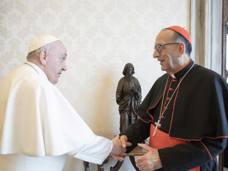 Juan Jos&eacute; Omella e il Papa - Ansa