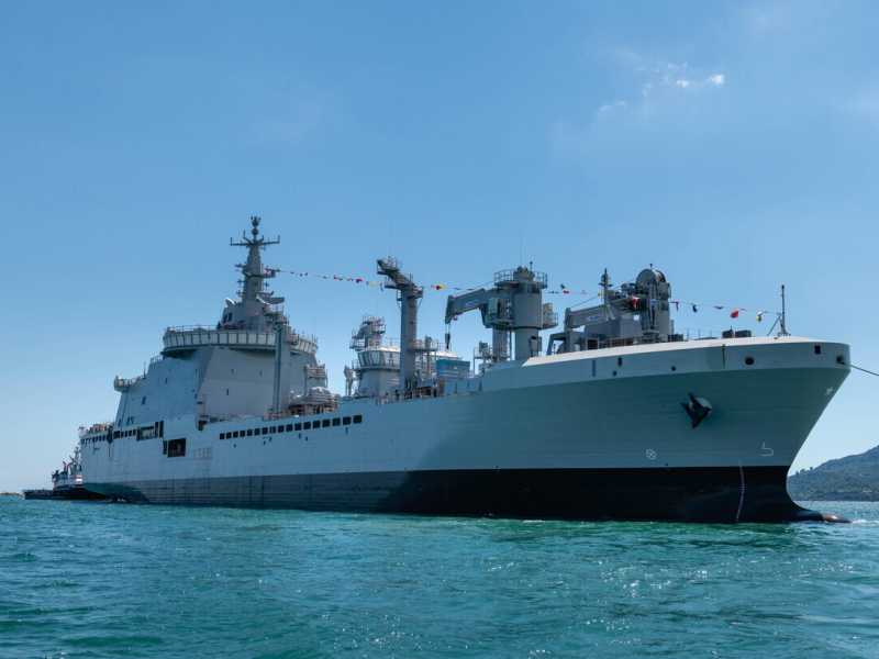 &nbsp;Unit&agrave; di supporto logistico (Logistic Support Ship - LSS) Vulcano della Marina Militare, varata il 22 giugno 2018 (Ansa)<br />