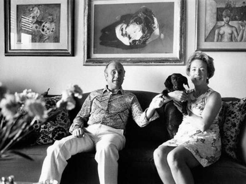 Maurizio Barendson con sua moglie Liliana nel 1970 (foto Getty Images)&nbsp;