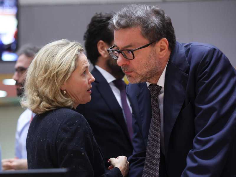 Giorgetti e Calvino - foto Ansa