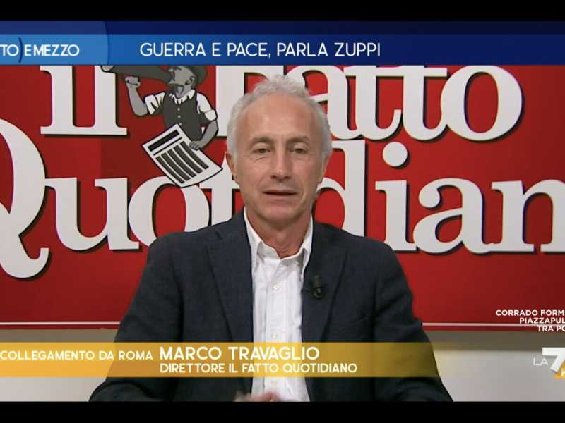 "Si è fatto di tutto per spingere Putin a invadere" dice in tv Travaglio e nessuno replica