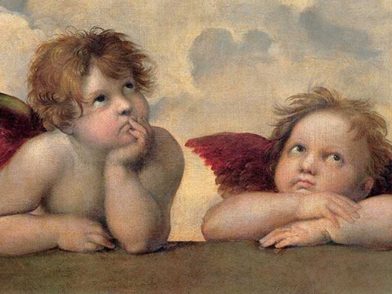 Dettaglio della Madonna Sistina di Raffaello