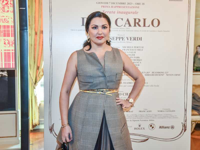 Anna Netrebko alla conferenza stampa Inaugurazione Stagione 2023/2024 - "Don Carlo" e Prima Diffusa&nbsp;<br />