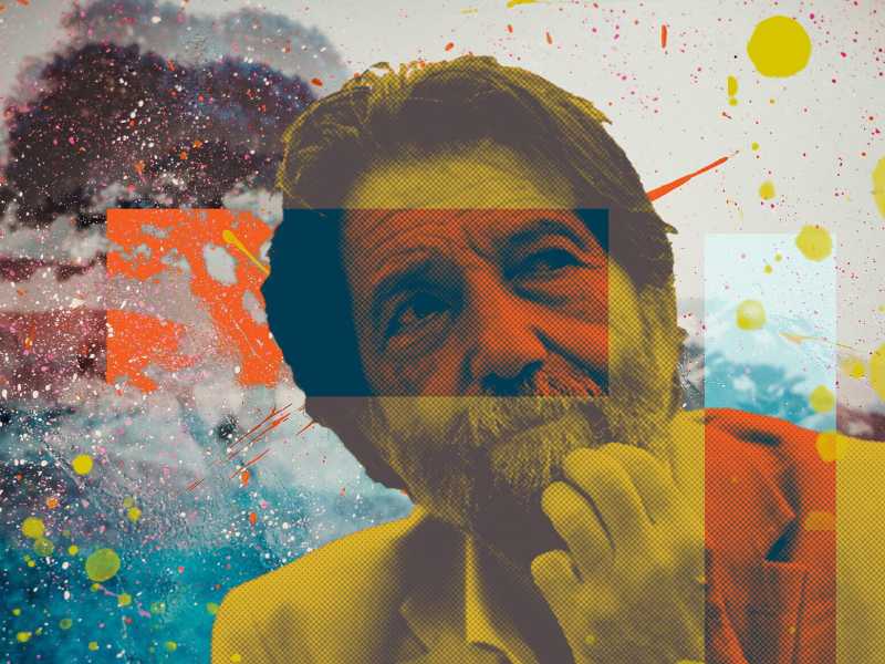 Massimo Cacciari nell'elaborazione grafica di Enrico Cicchetti