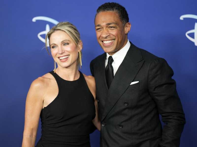Amy Robach e T.J. Holmes (foto Invision/Ap via LaPresse)&nbsp;<br />