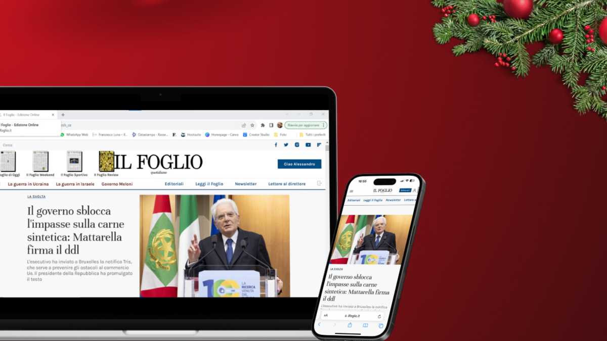 Immagine di A Natale regala il Foglio: c'è il 30 per cento di sconto sull'abbonamento