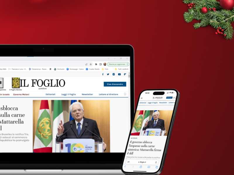 A Natale regala il Foglio: c'è il 30 per cento di sconto sull'abbonamento