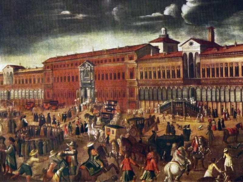 La Ca' Granda di Milano durante la festa del perdono, XVII secolo&nbsp;<br />