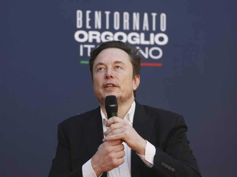 &nbsp;Elon Musk ad Atreju 2023 (LaPresse)