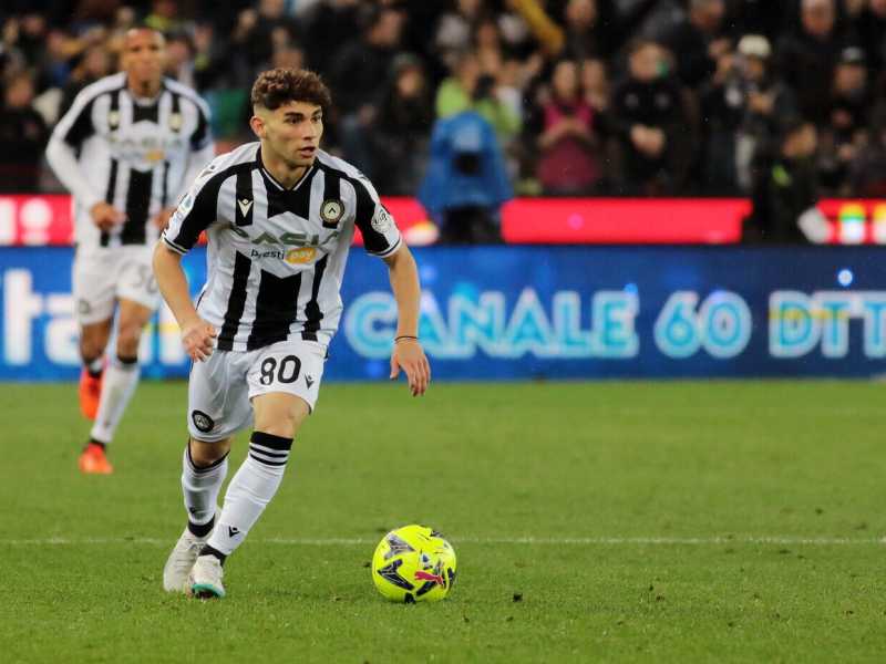 Simone Pafundi dell'Udinese (foto LaPresse)