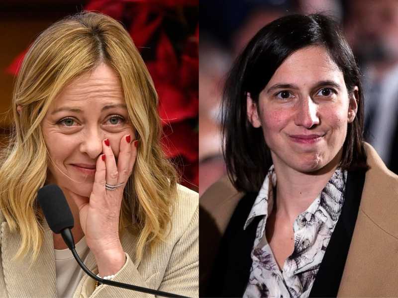  Giorgia Meloni ed Elly Schlein - foto Ansa