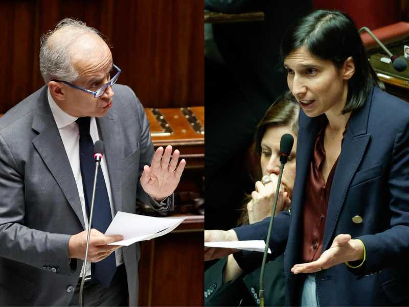  Matteo Piantedosi ed Elly Schlein - foto Ansa