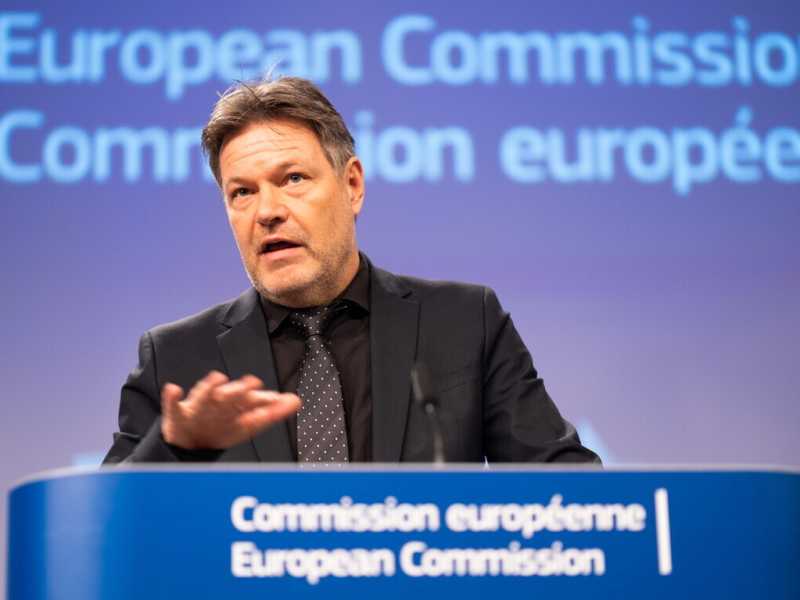 &nbsp;Il ministro dell'Economia tedesco Robert Habeck - foto Ansa