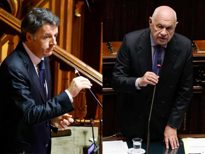 Matteo Renzi e Carlo Nordio - foto Ansa <br />