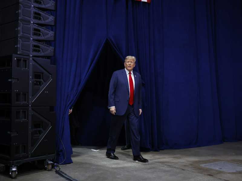 Un evento elettorale di Trump in Iowa (Chip Somodevilla/Getty Images) <br />