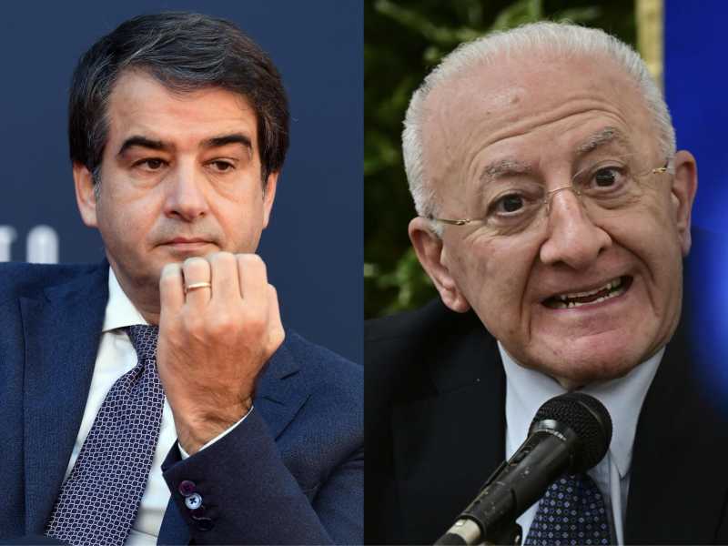  Raffele Fitto e Vincenzo De Luca - foto Ansa