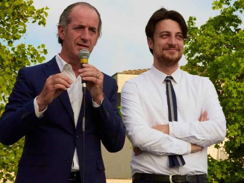 &nbsp;Alberto Stefani con Luca Zaia - foto Facebook