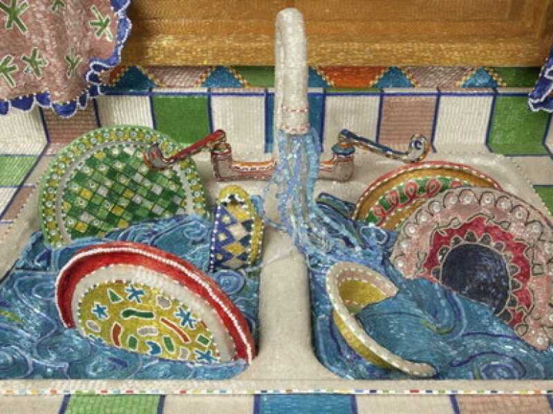 Liza Lou, Kitchen, 1999, Whitney Museum of American Art, New York. Dettaglio&nbsp;<br />