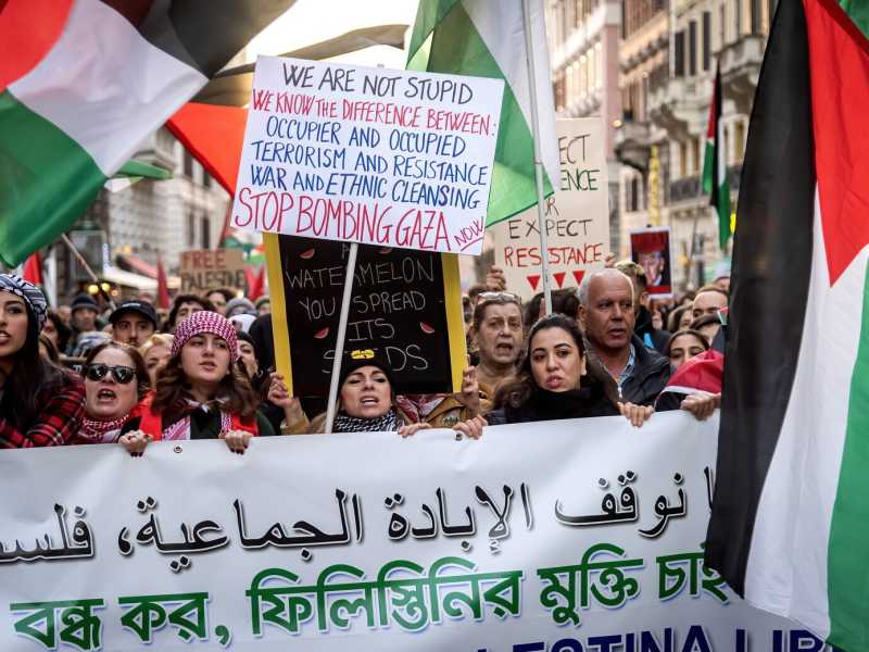 Global Day of Action for Palestine (Stefano Montesi - Corbis via Getty Images)&nbsp;<br />