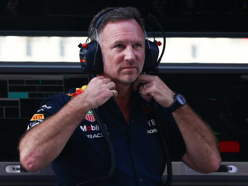 Christian Horner al Grand Prix di Abu Dhabi nel novembre 2023 (foto Jakub Porzycki/NurPhoto via Getty Images)&nbsp;<br />