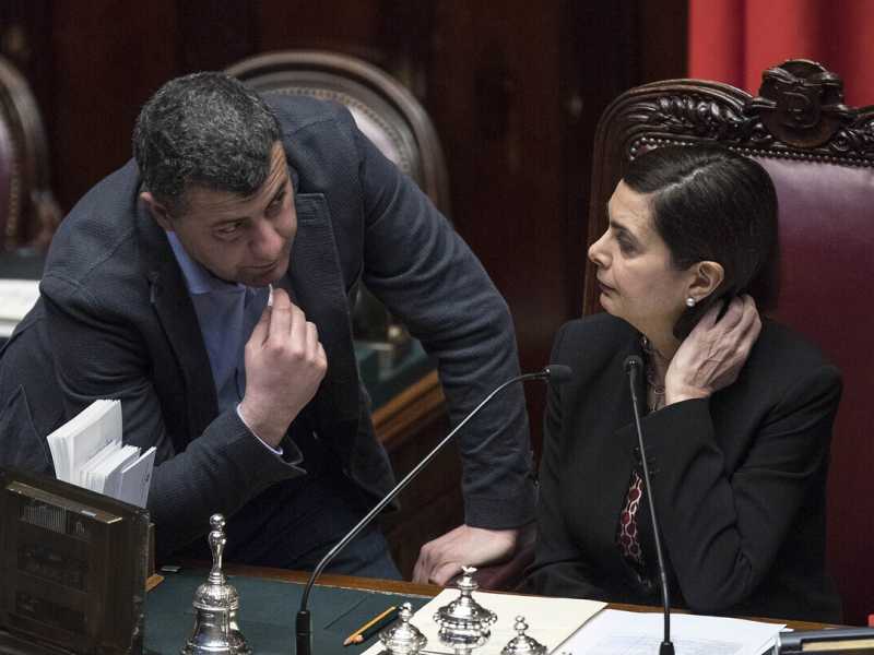 Arturo Scotto e Laura Boldrini (Roberto Monaldo / LaPresse) <br />