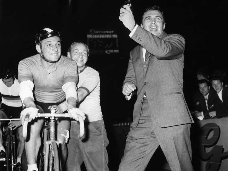 Nando Terruzzi alla Sei Giorni di Berlino del 1961 (foto Getty Images)
