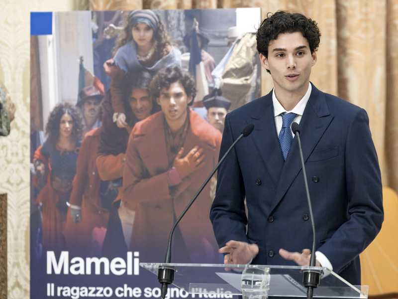 Riccardo De Rinaldis Santorelli, protagonista della fiction su Goffredo Mameli (Ansa)&nbsp;<br />