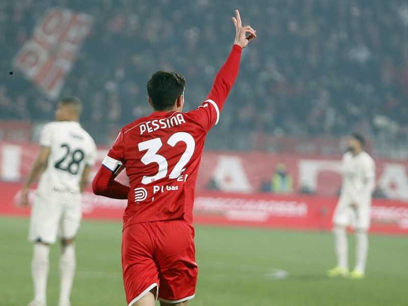 Matteo Pessina ha segnato il primo gol contro il Milan nel successo del Monza per 4-2 (foto LaPresse)<div> </div>