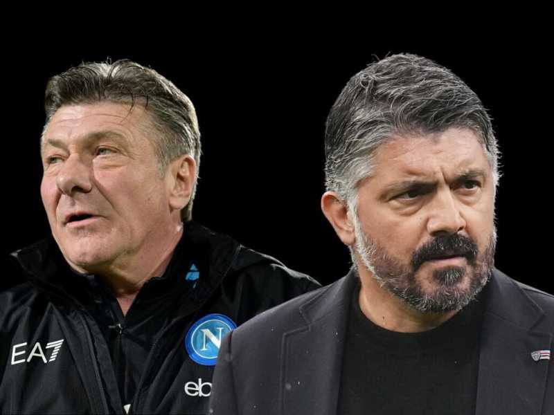 Walter Mazzarri e Gennaro Gattuso (elaborazione realizzata da foto LaPresse)