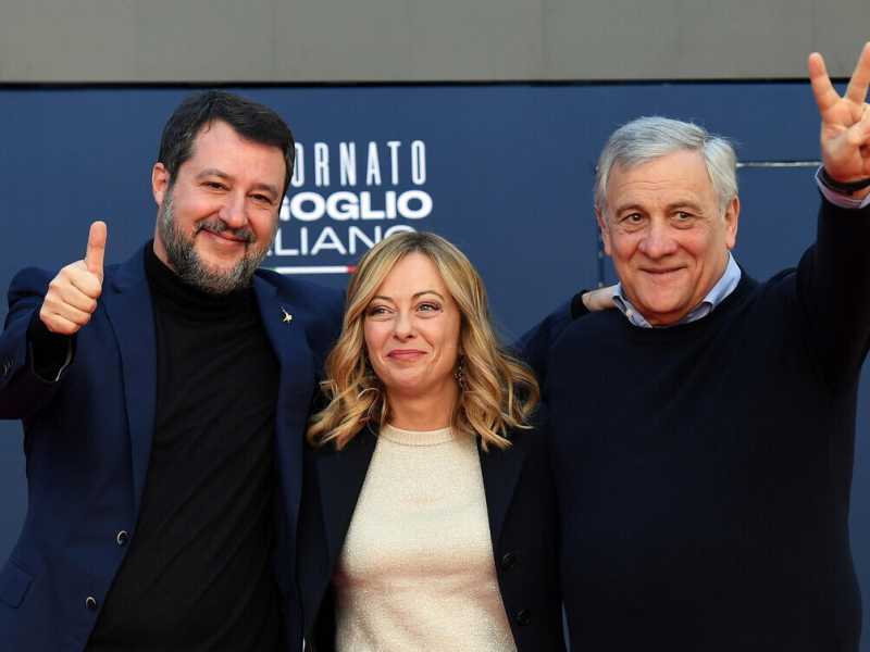 Meloni a pranzo con Salvini e Tajani