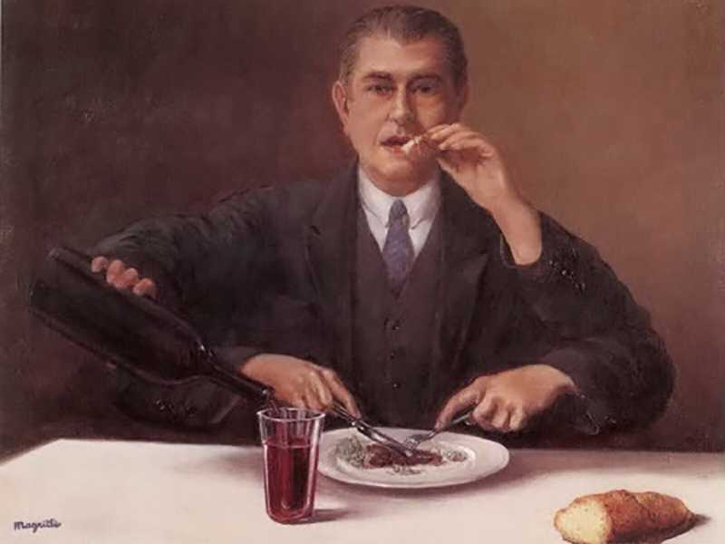 "Il mago", quadro di Rene Magritte