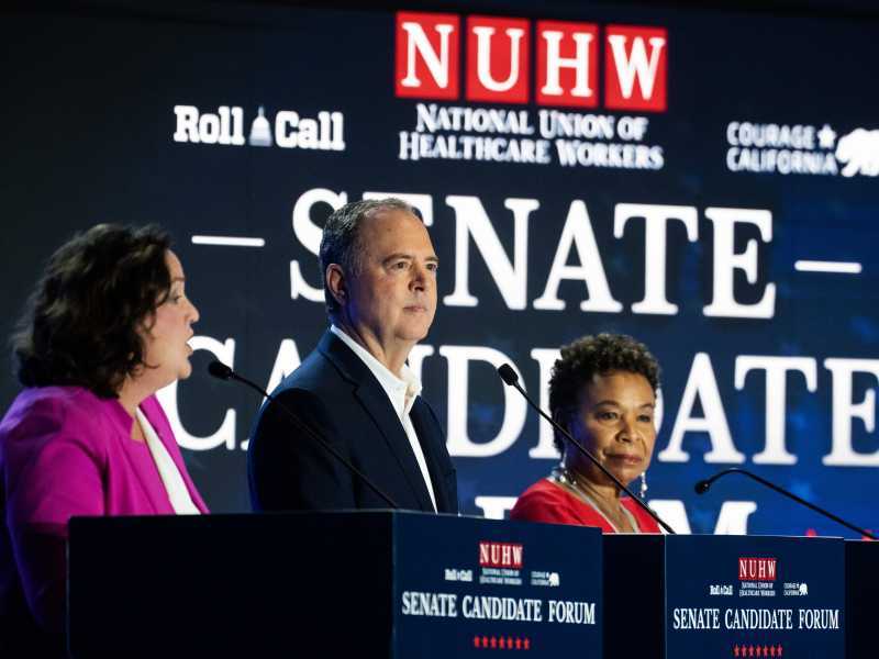  Adam Schiff, Katie Porter e Barbara Lee - foto via Getty Images