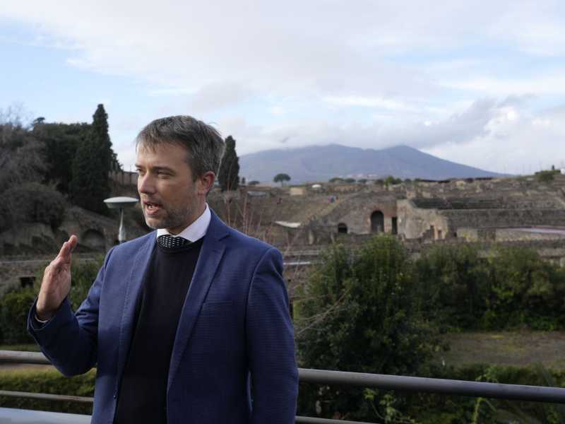 Il direttore del parco di Pompei, Gabriel Zuchtriegel (LaPresse)&nbsp;<br />