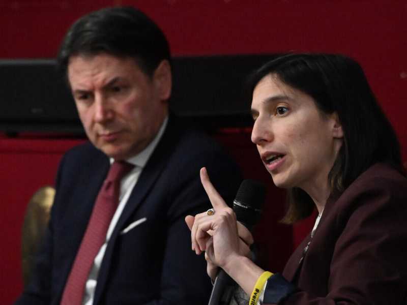&nbsp;Elly Schlein e Giuseppe Conte - foto Ansa