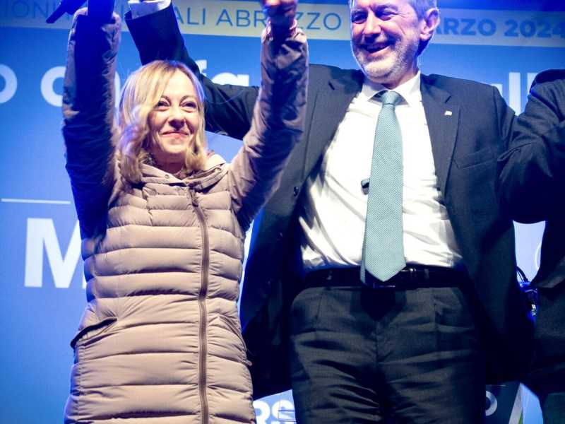Abruzzo dolce per Meloni: riconfermato Marsilio, niente spallata al governo