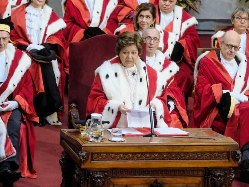 La presidente della Suprema Corte di Cassazione, Margherita Cassano, il giorno dell'inaugurazione dell’anno giudiziario 2024 (foto LaPresse)<br />