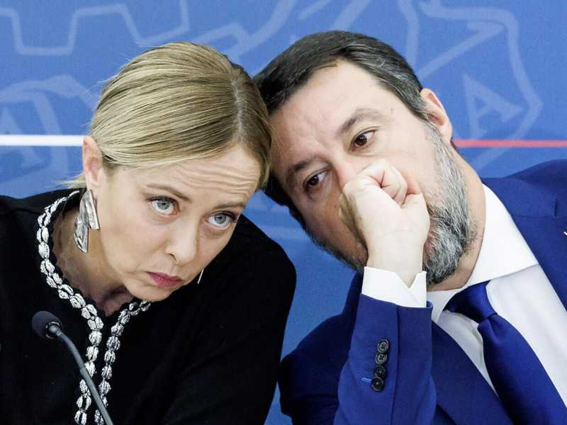 Giorgia Meloni e Matteo Salvini (foto LaPresse)