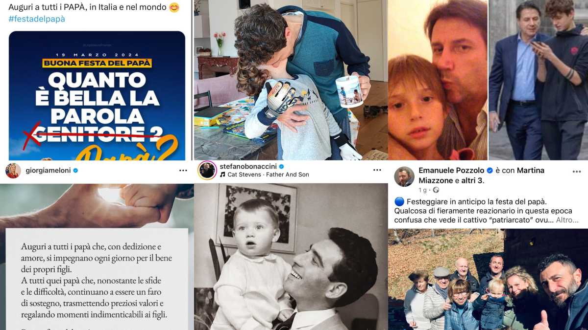 Immagine di Dal selfie di Conte al post di Salvini: la politica che fa politica per la festa del papà