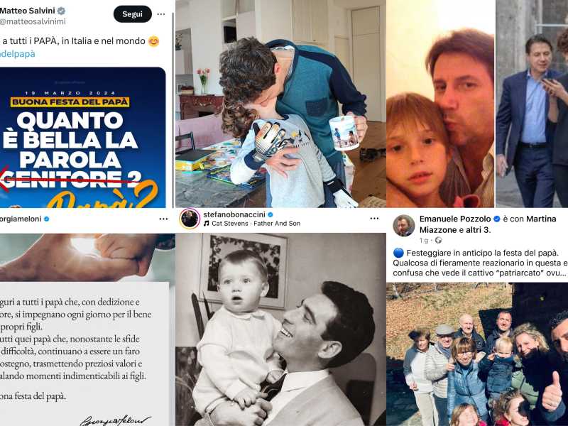  Festa del papà: i post dei politici sui social