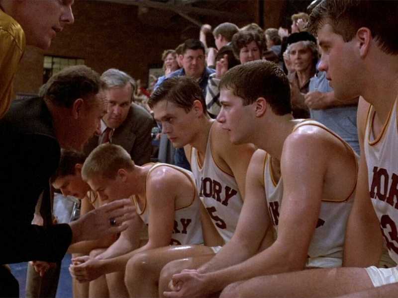 Una scena tratta dal film&nbsp;Hoosiers-Colpo vincente<br />