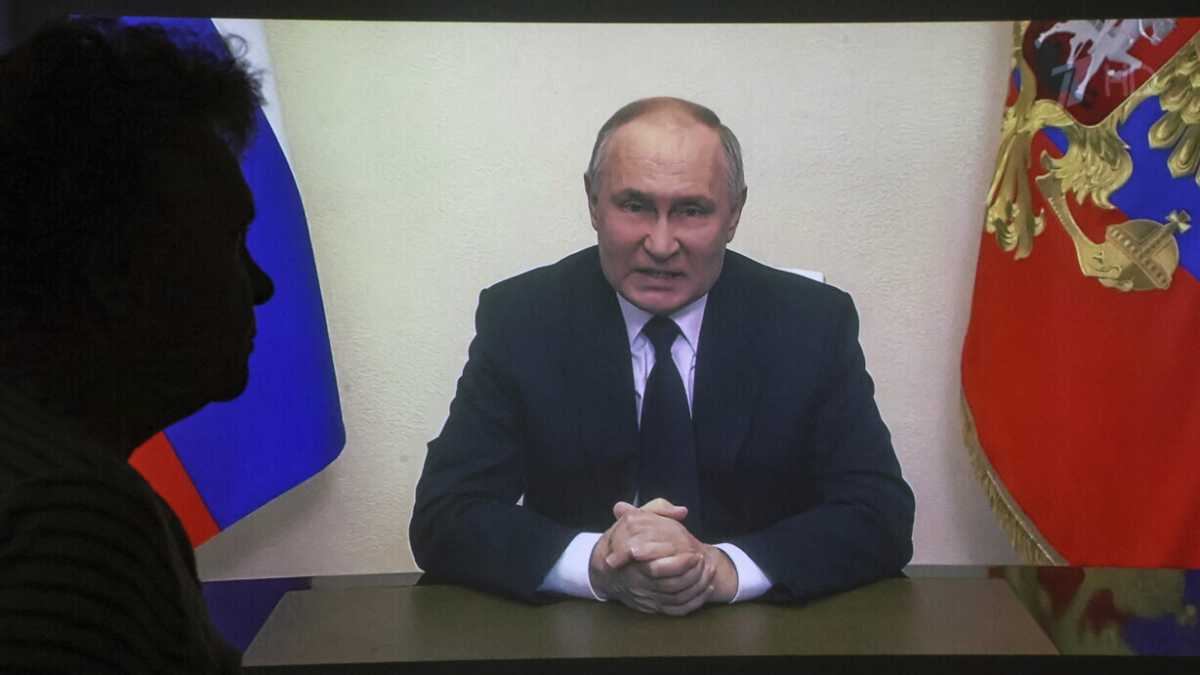 Immagine di Putin parla alla nazione, dei terroristi gli importa poco, preferisce accusare Kyiv